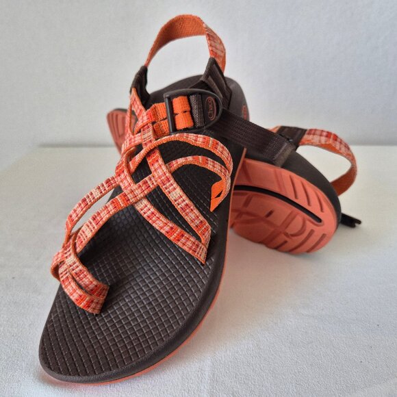 Chaco ZX/2 Cloud Classic Sport Sandals Buckle Double Strap Orange - Picture 3 of 12